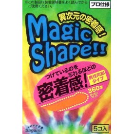 Презервативы Sagami Xtreme Magic Shape с ребристым швом - 5 шт.