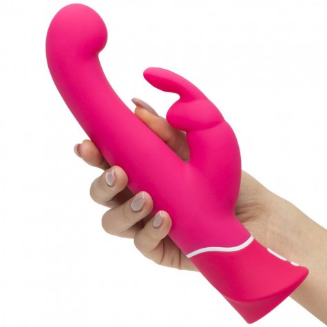 Розовый вибратор-кролик G-Spot Rechargeable Rabbit Vibrator - 24,1 см.